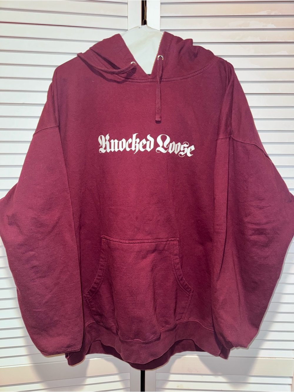 Maroon Hooded Sweatshirt - Men's Pullover Hoodie XXL
